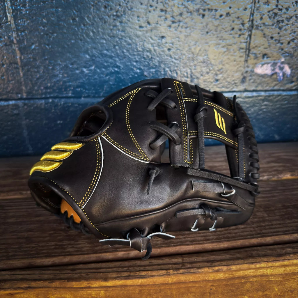 Emery Summit Pro 1627 Infield Glove – Black / Gold – Emery Glove Co.