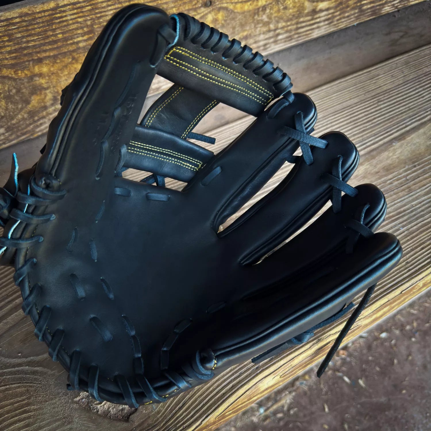 Emery Summit Pro 1627 Infield Glove – Black / Gold – Emery Glove Co.
